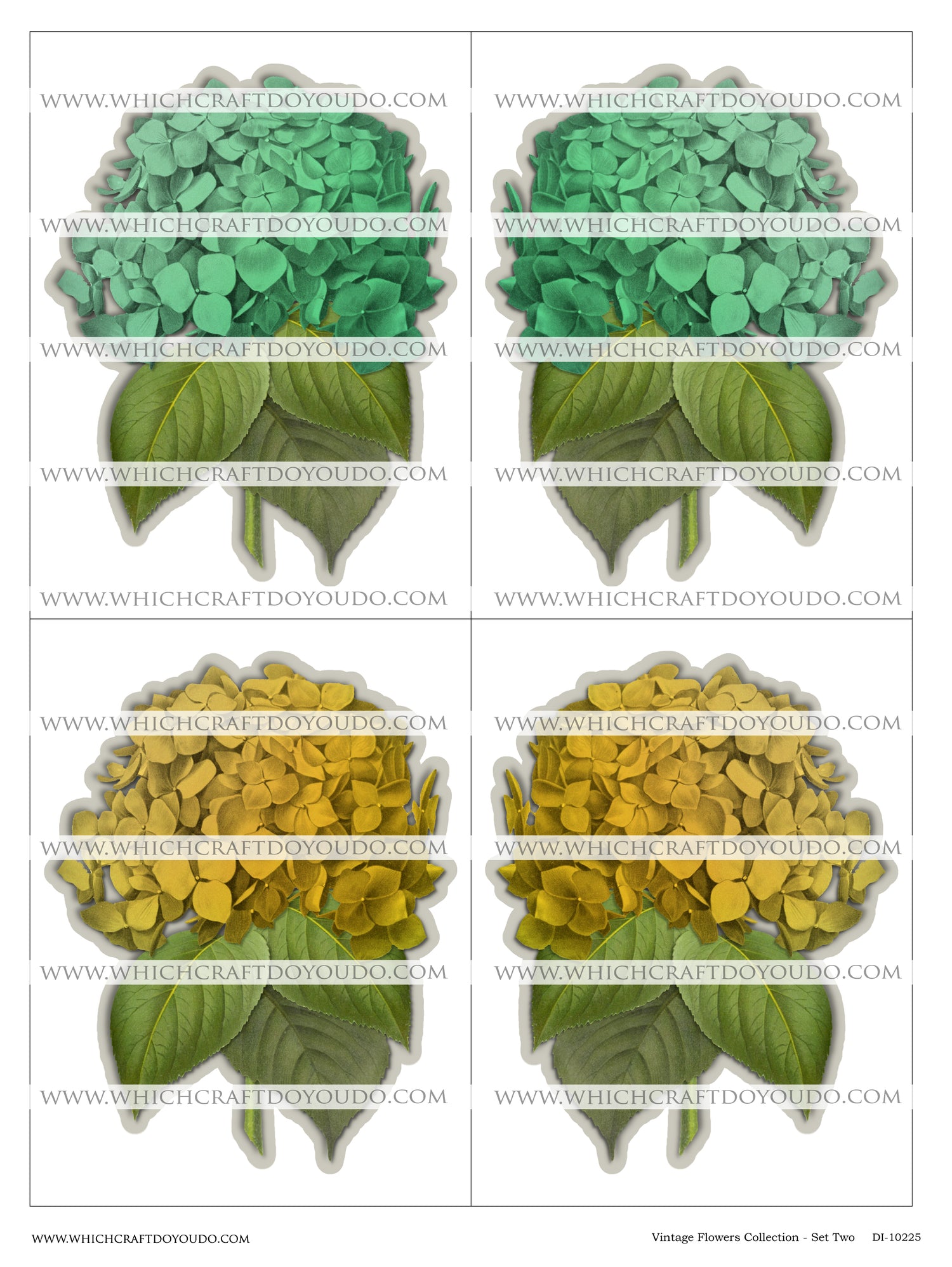 Vintage Flowers Collection - Set Two - DI-10225 - Digital Download