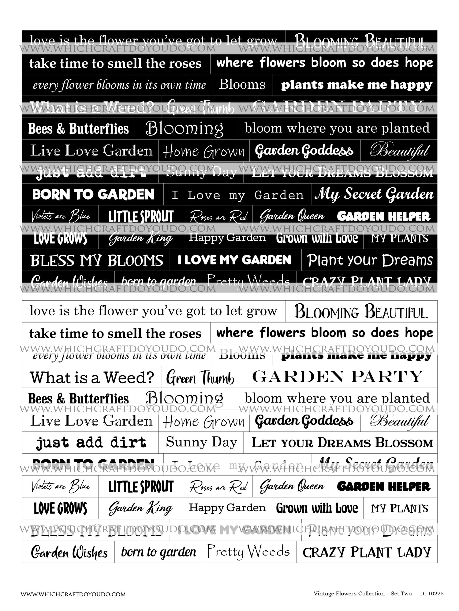 Vintage Flowers Collection - Set Two - DI-10225 - Digital Download