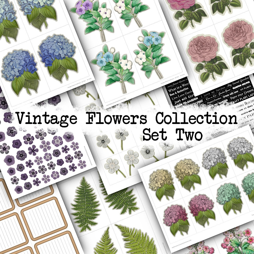 Vintage Flowers Collection - Set Two - DI-10225 - Digital Download