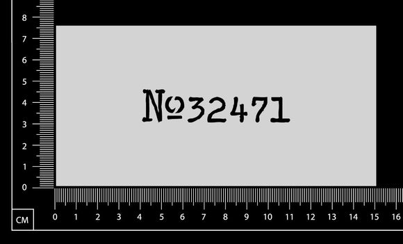 Vintage Numbers - A - No32471 - Stencil - 75mm x 150mm