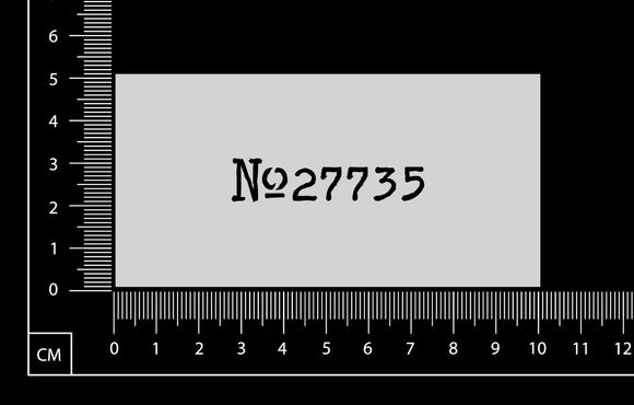 Vintage Numbers - B - No27735 - Stencil - 50mm x 100mm