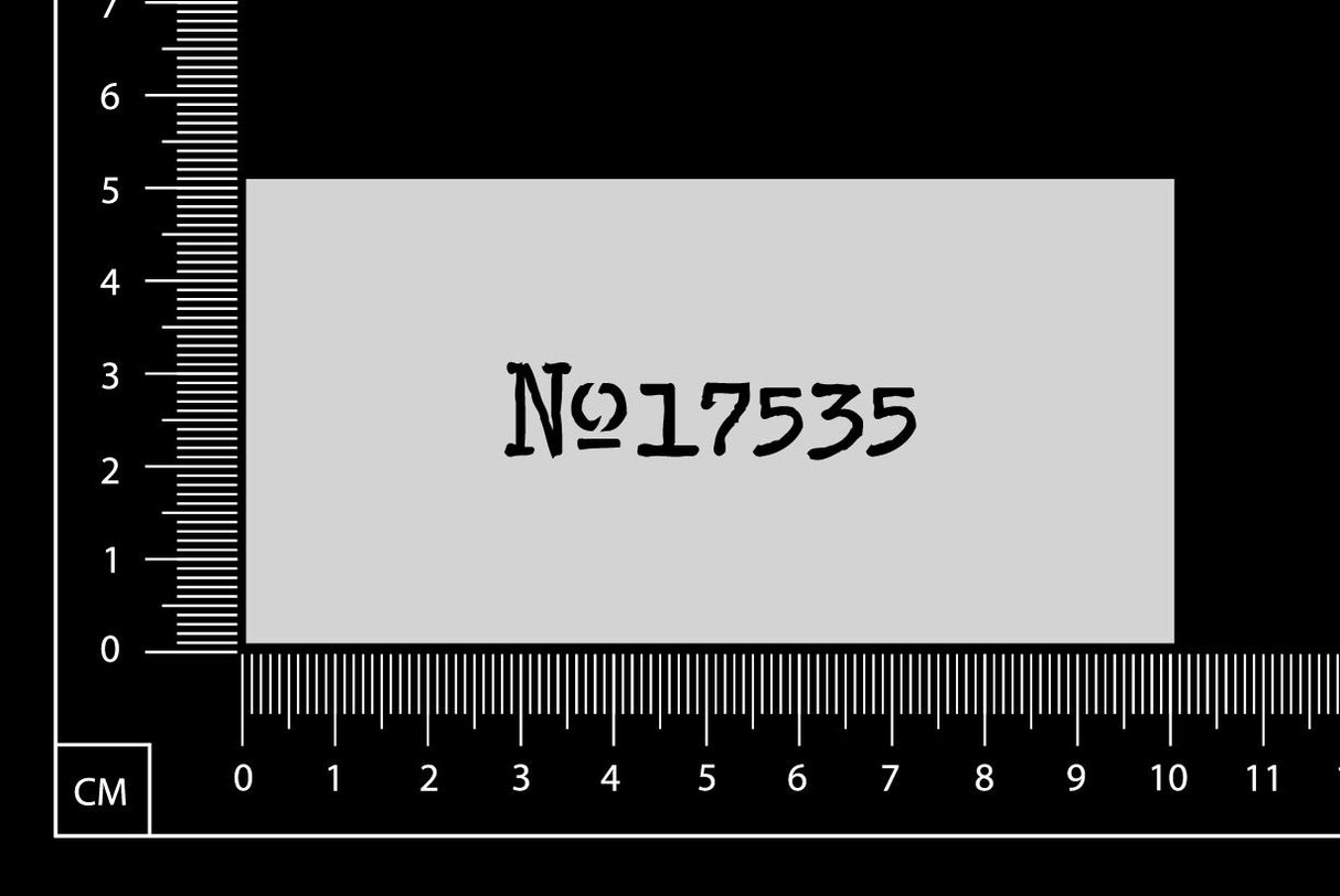 Vintage Numbers - C - No17535 - Stencil - 50mm x 100mm