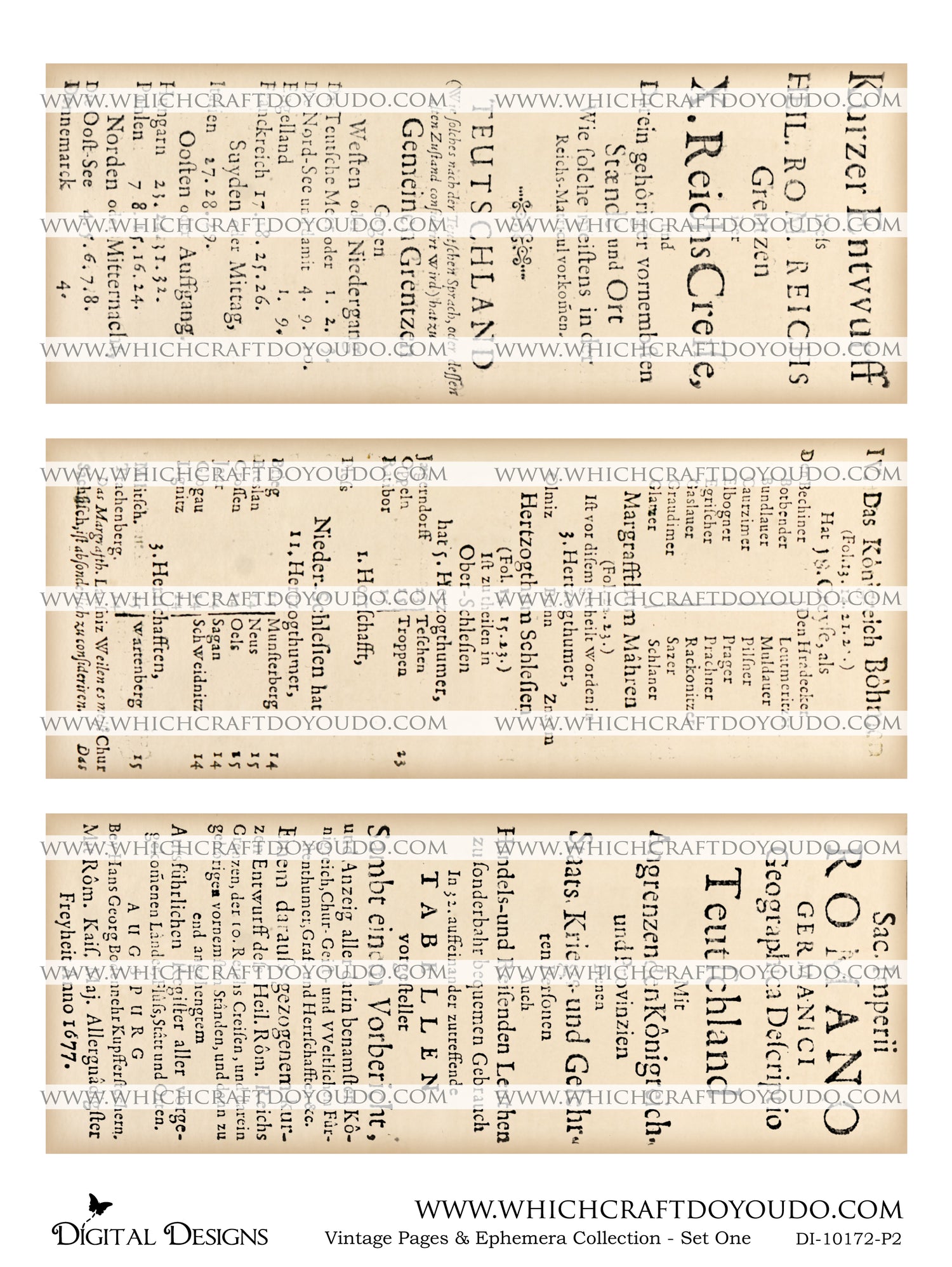 Vintage Pages & Ephemera Collection - Set One - DI-10172 - Digital Download