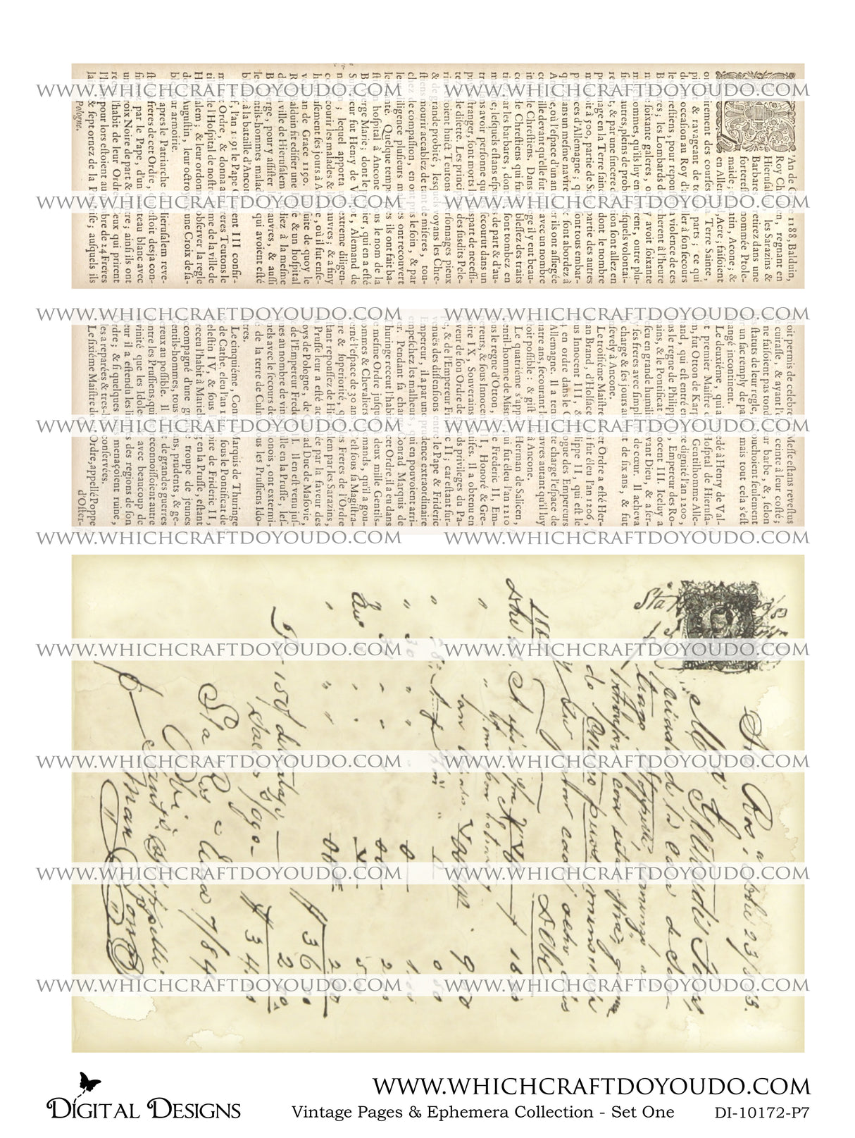 Vintage Pages & Ephemera Collection - Set One - DI-10172 - Digital Download