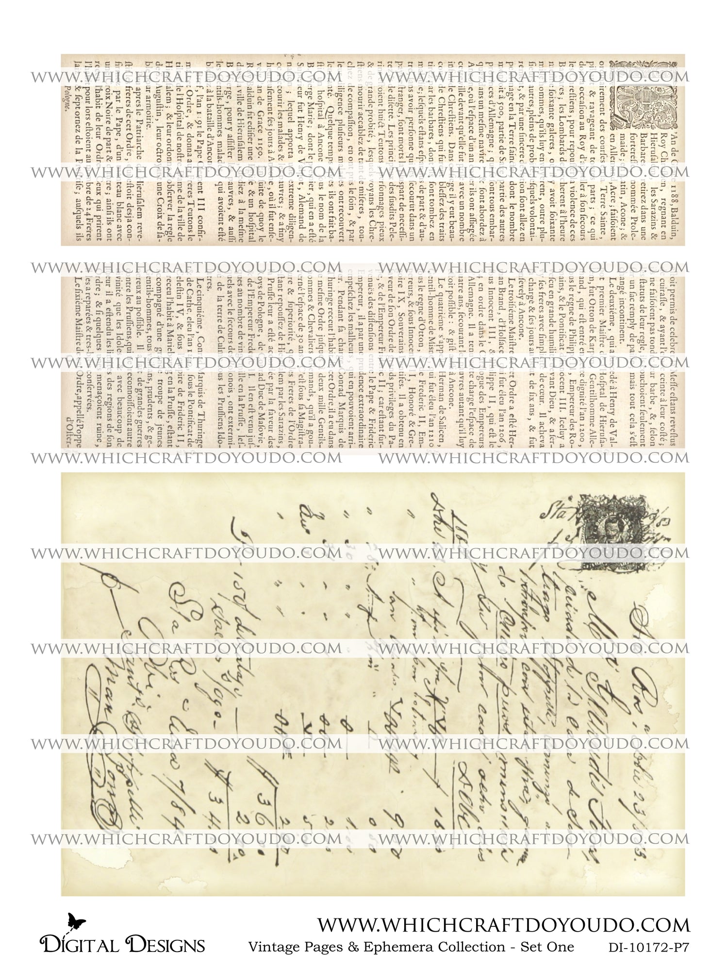 Vintage Pages & Ephemera Collection - Set One - DI-10172 - Digital Download