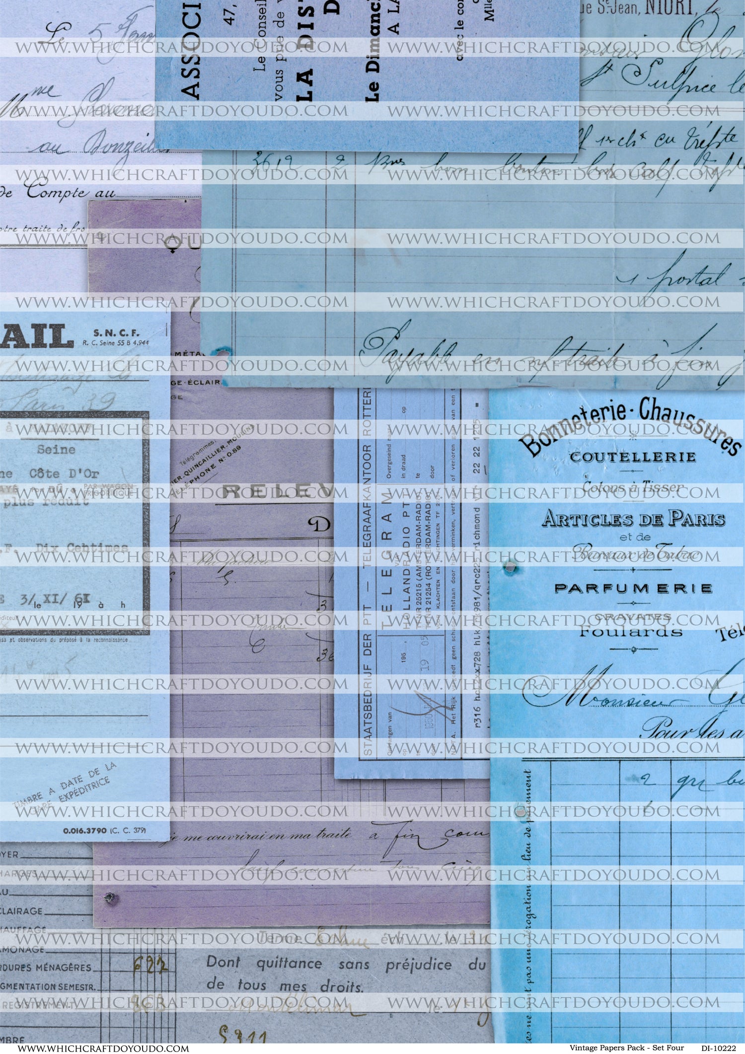 Vintage Papers Pack - Set Four - DI-10222 - Digital Download