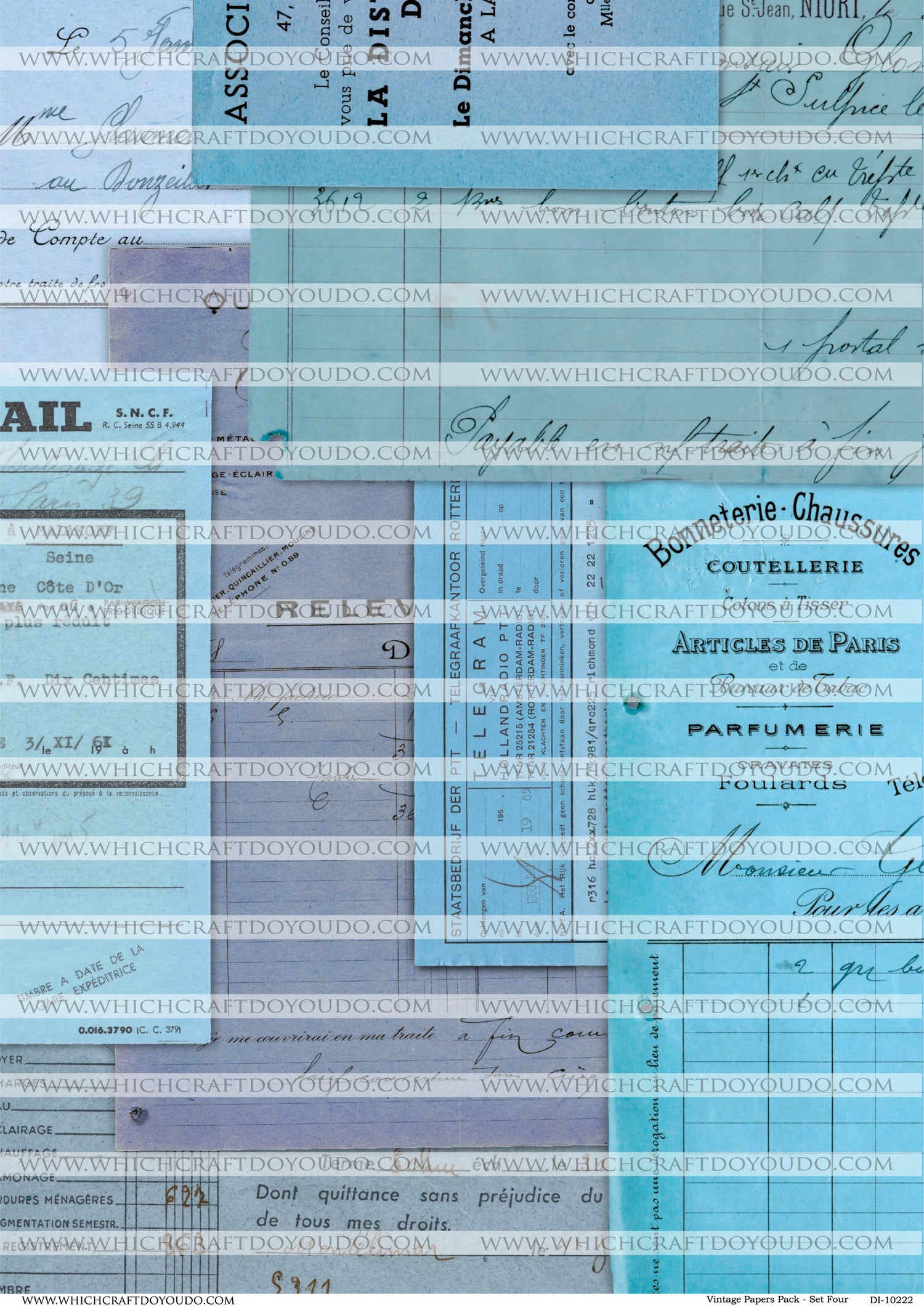 Vintage Papers Pack - Set Four - DI-10222 - Digital Download