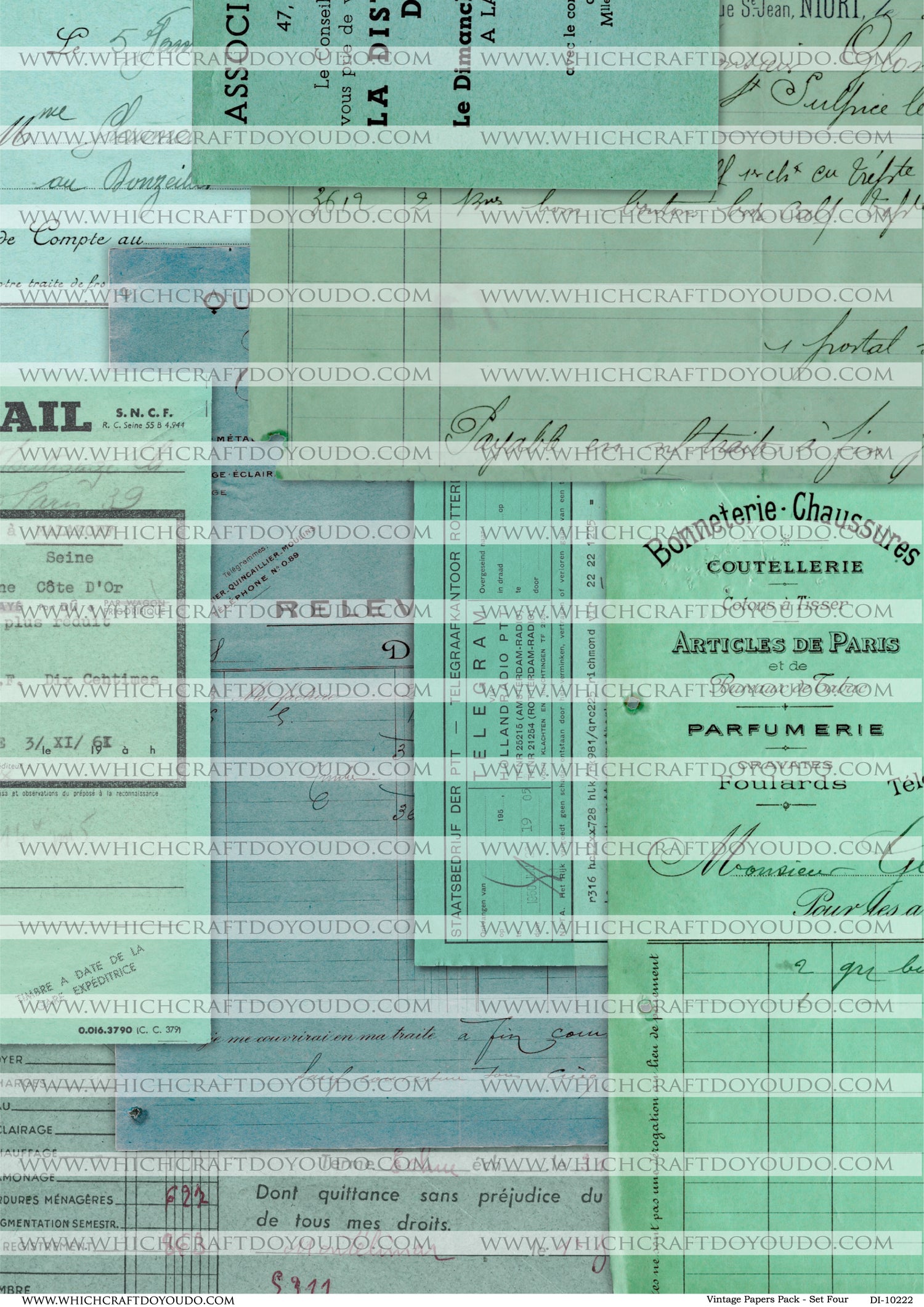 Vintage Papers Pack - Set Four - DI-10222 - Digital Download