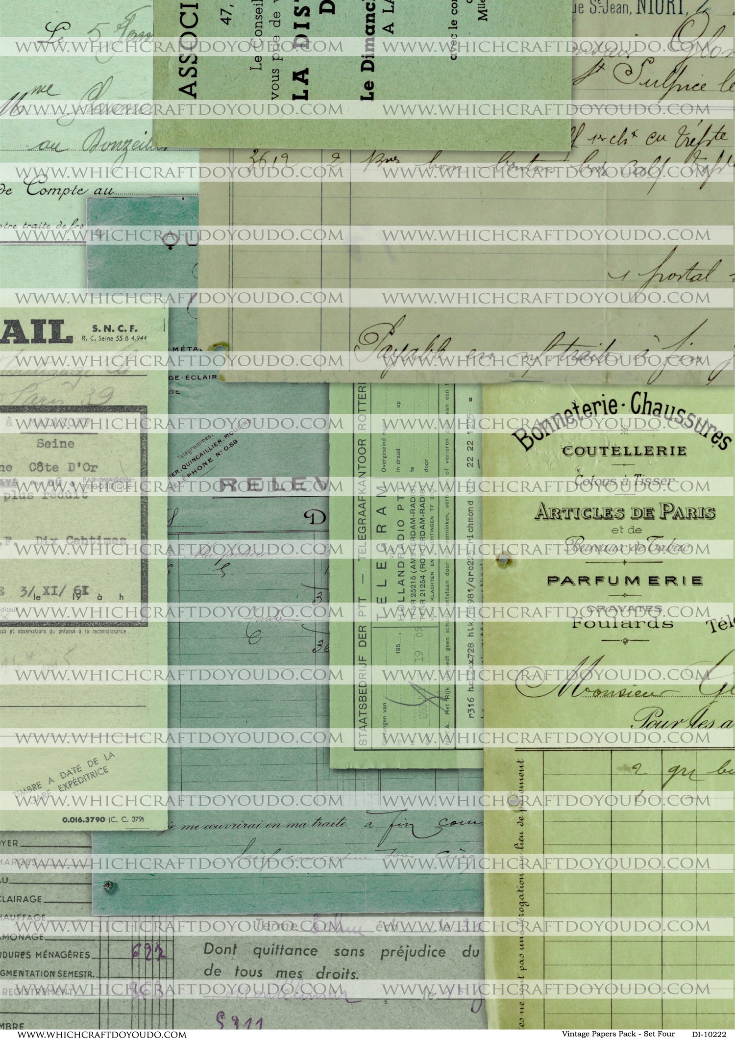 Vintage Papers Pack - Set Four - DI-10222 - Digital Download