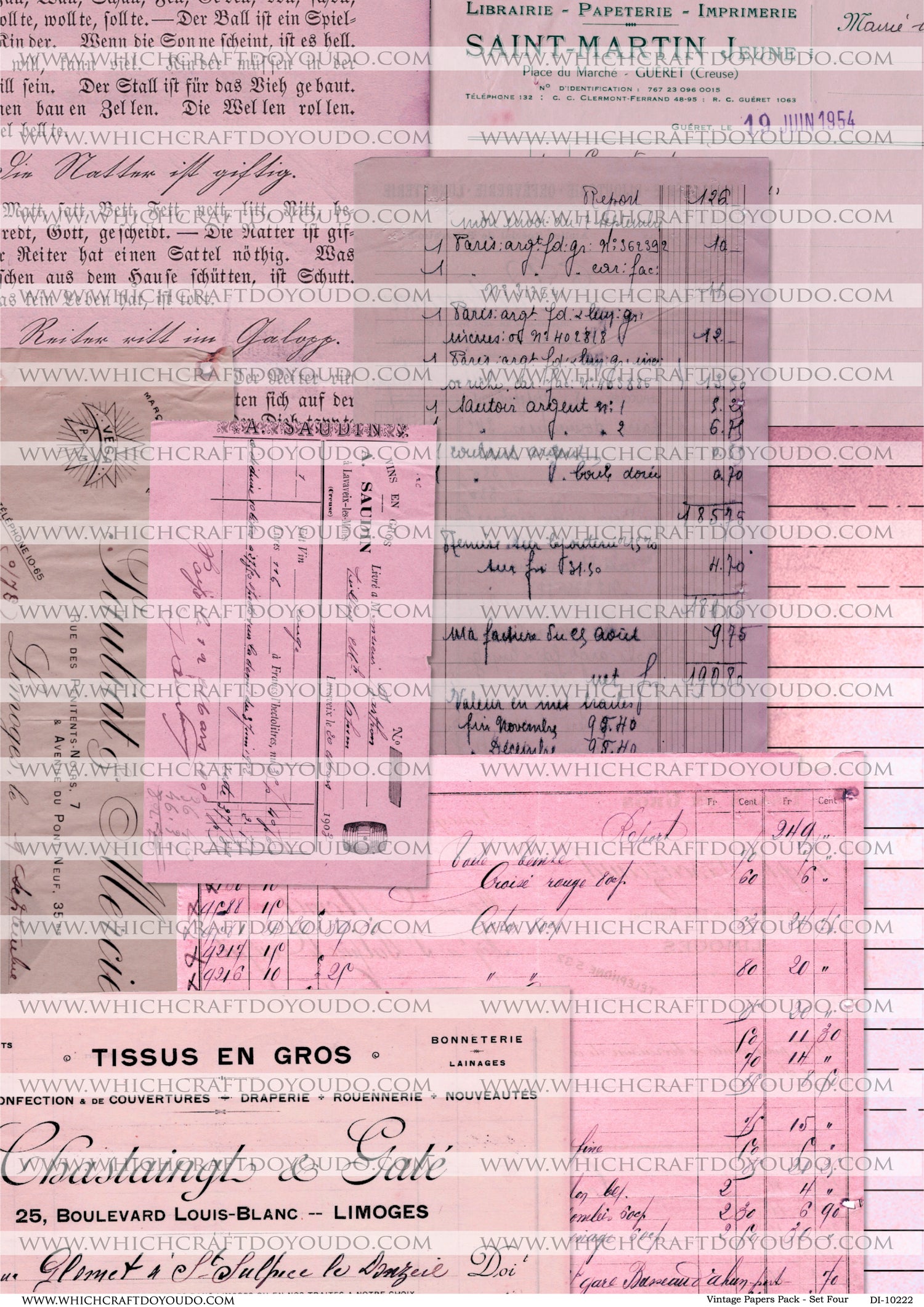 Vintage Papers Pack - Set Four - DI-10222 - Digital Download