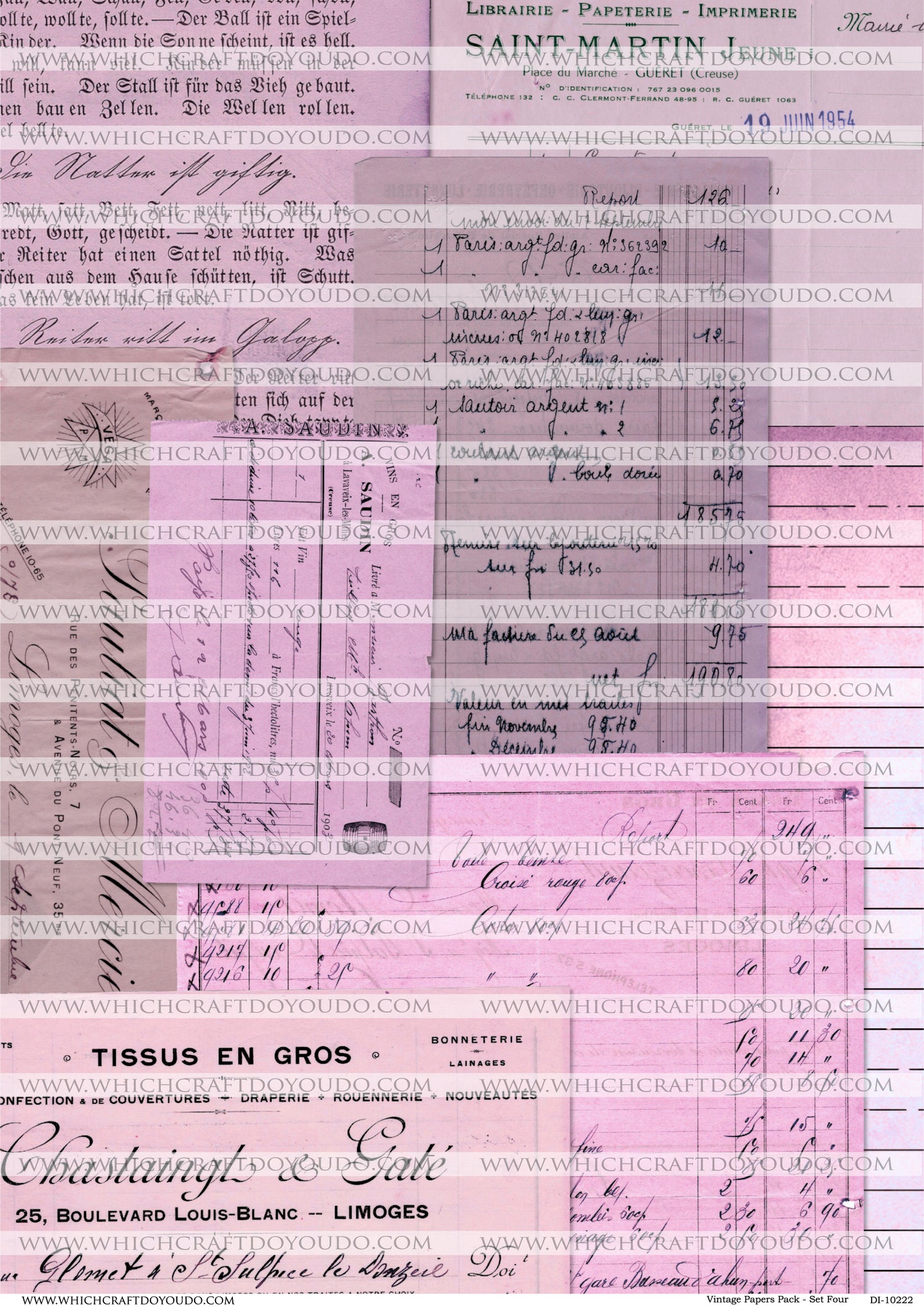 Vintage Papers Pack - Set Four - DI-10222 - Digital Download