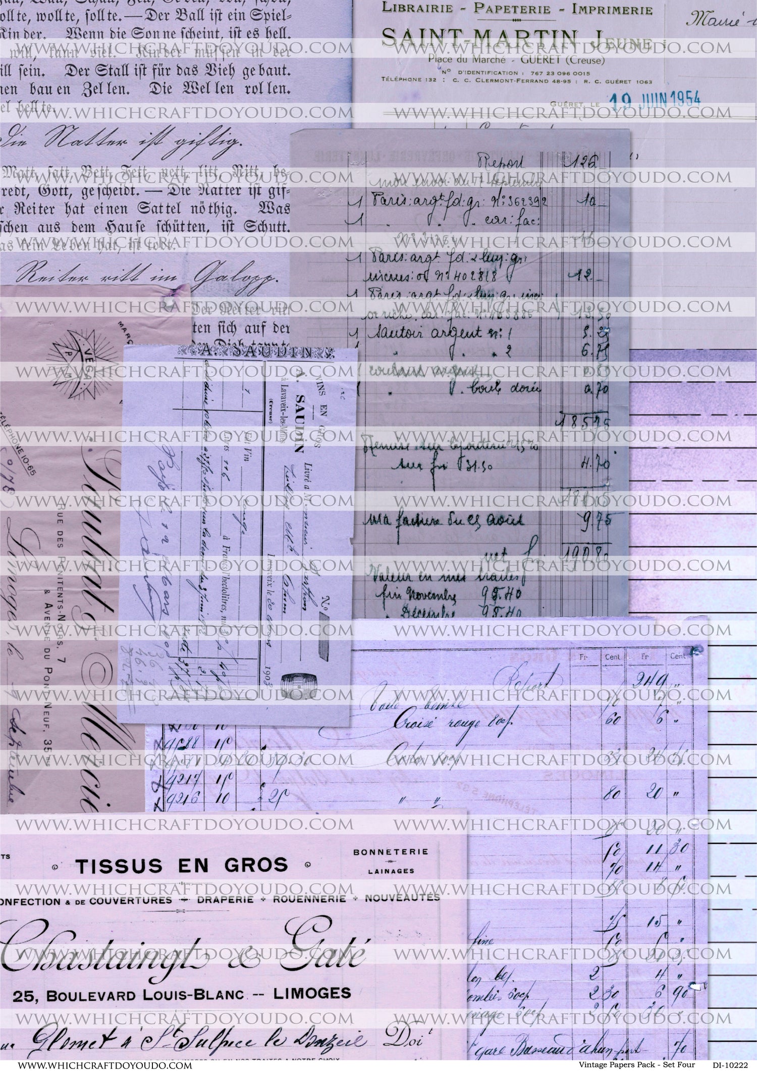 Vintage Papers Pack - Set Four - DI-10222 - Digital Download