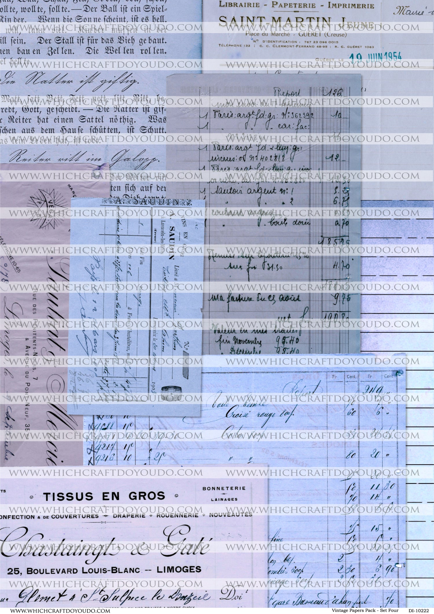 Vintage Papers Pack - Set Four - DI-10222 - Digital Download