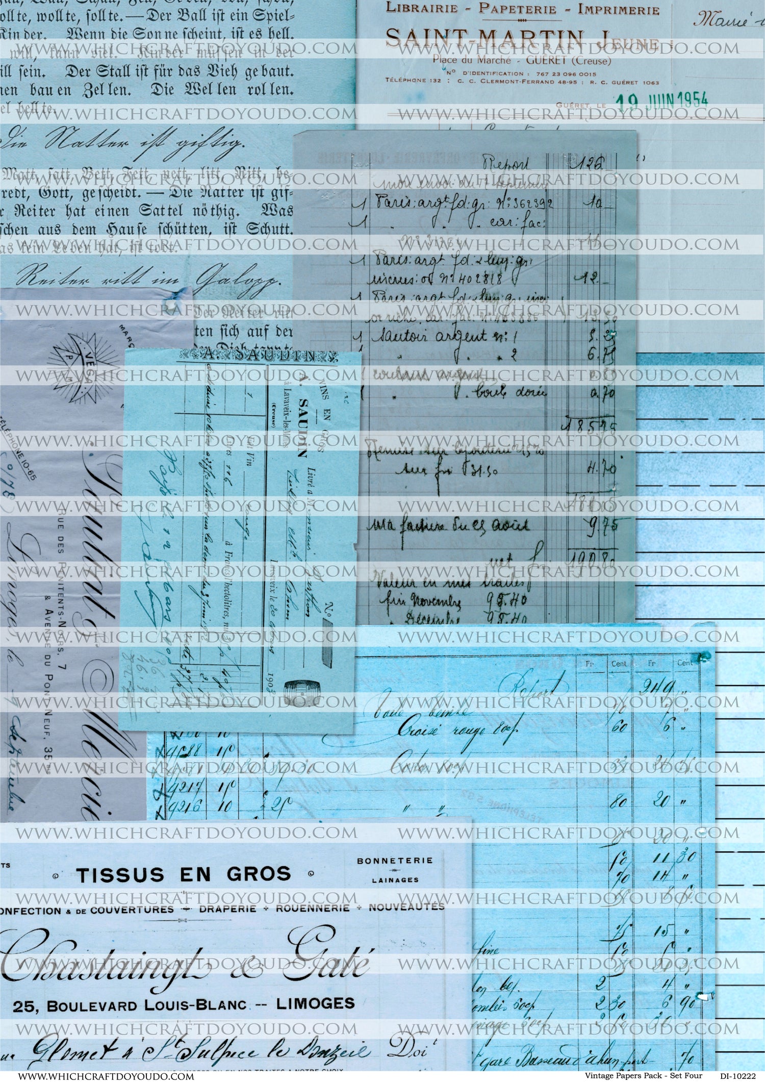 Vintage Papers Pack - Set Four - DI-10222 - Digital Download