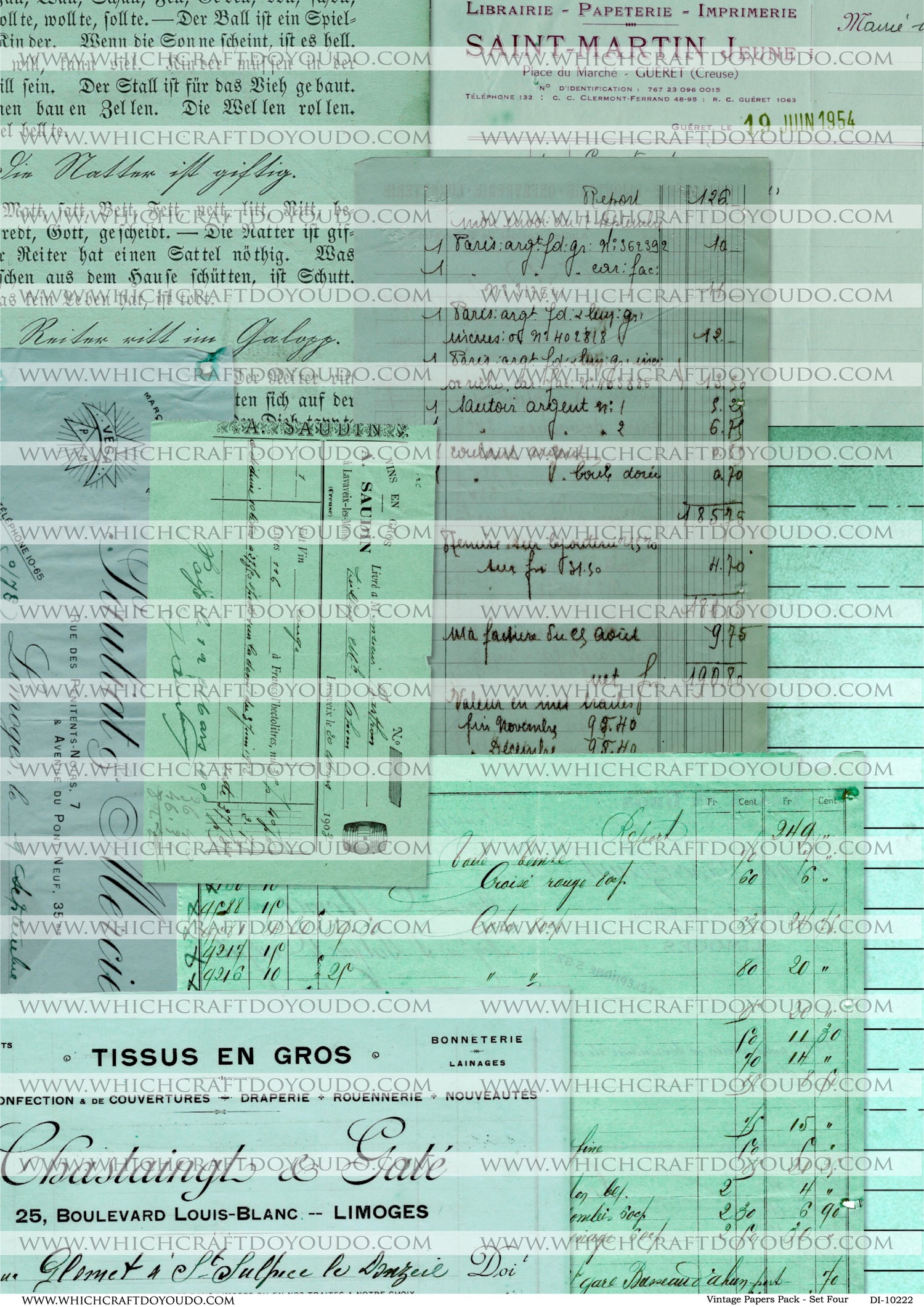 Vintage Papers Pack - Set Four - DI-10222 - Digital Download