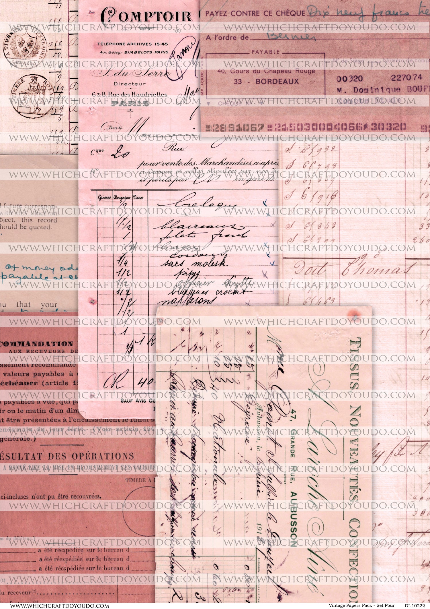 Vintage Papers Pack - Set Four - DI-10222 - Digital Download