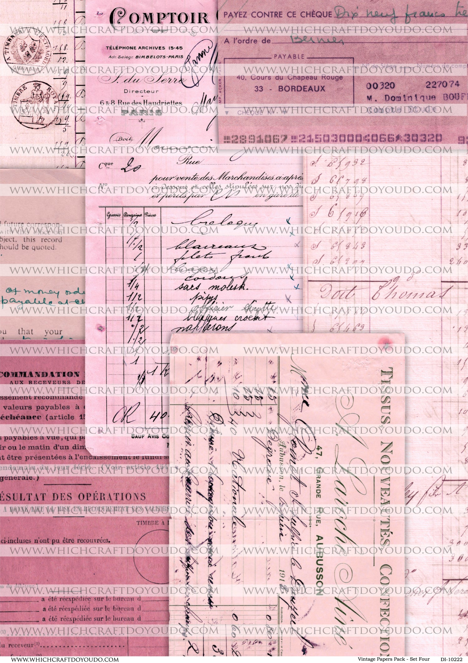 Vintage Papers Pack - Set Four - DI-10222 - Digital Download