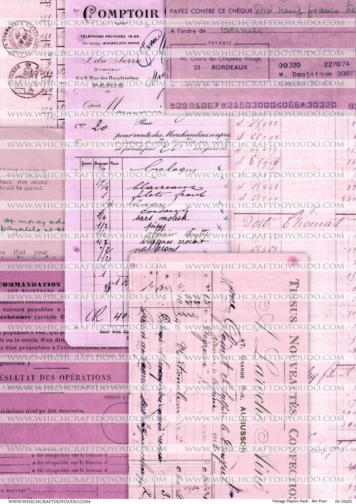 Vintage Papers Pack - Set Four - DI-10222 - Digital Download