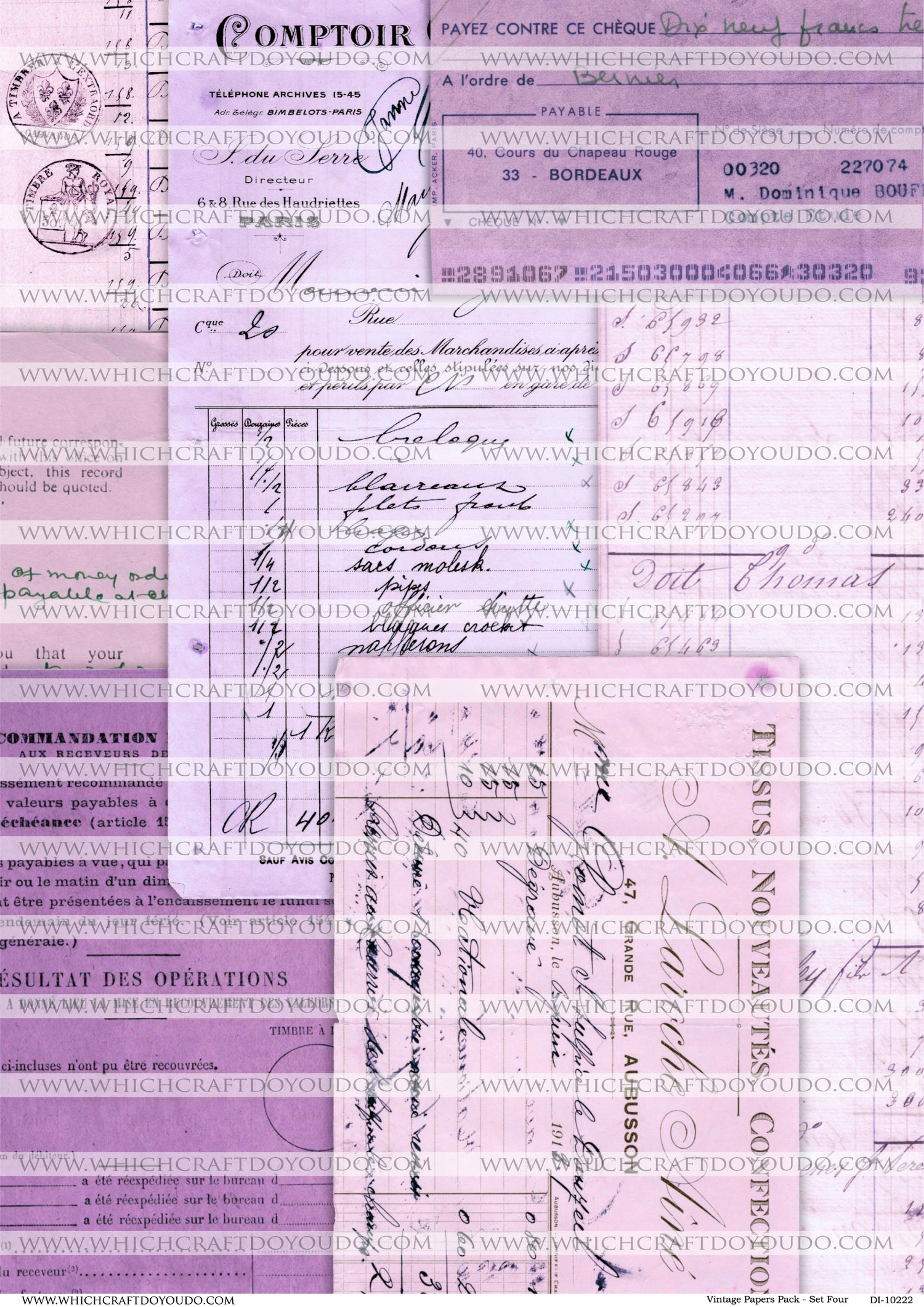 Vintage Papers Pack - Set Four - DI-10222 - Digital Download