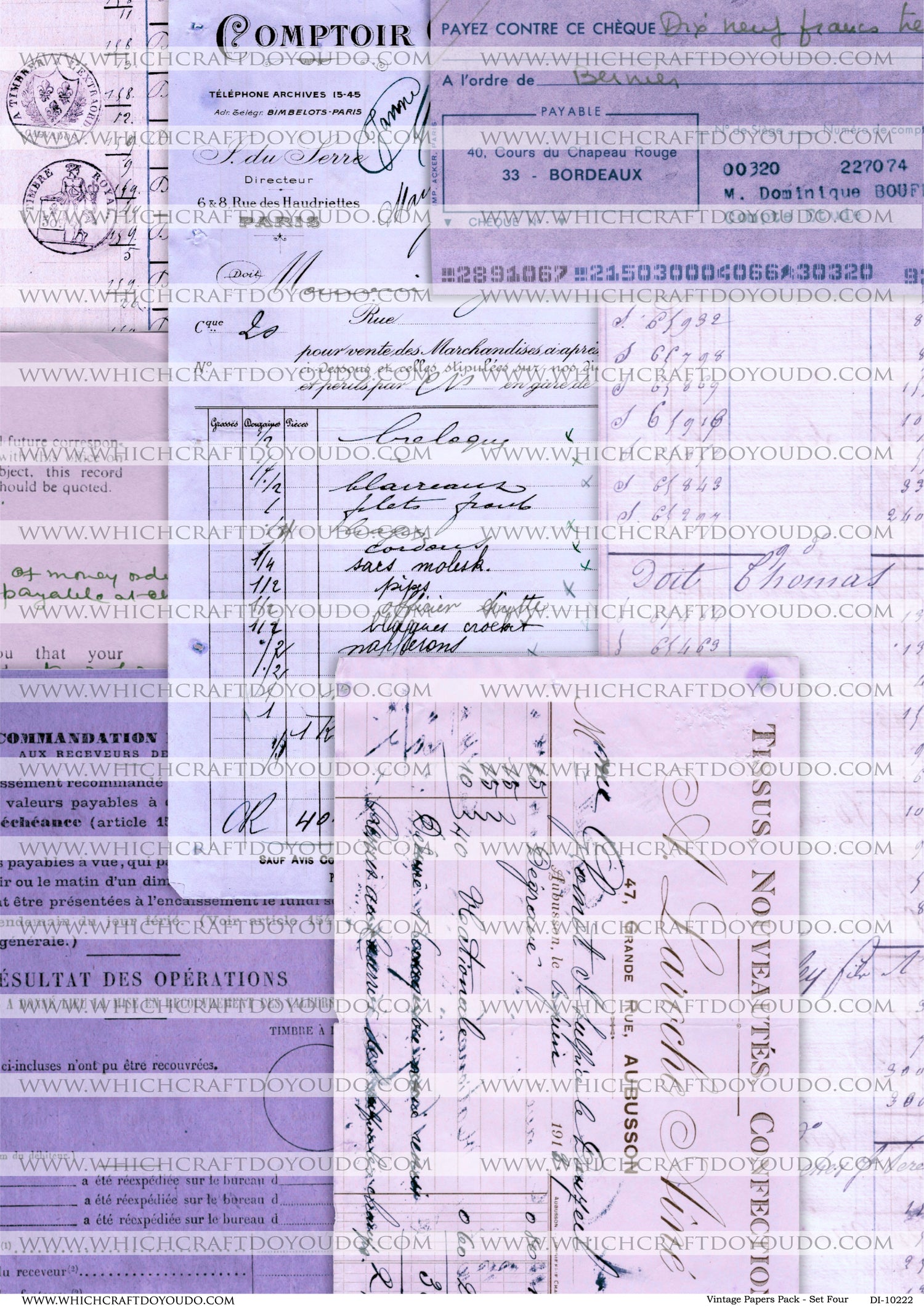 Vintage Papers Pack - Set Four - DI-10222 - Digital Download