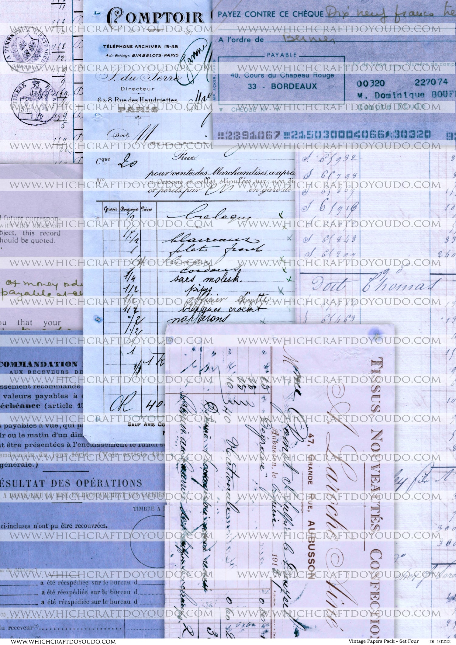 Vintage Papers Pack - Set Four - DI-10222 - Digital Download