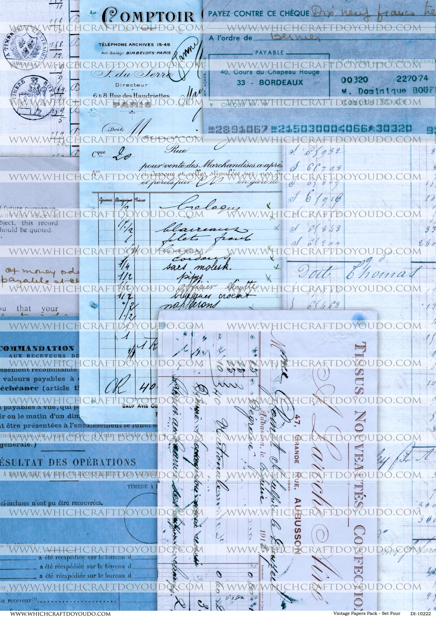 Vintage Papers Pack - Set Four - DI-10222 - Digital Download