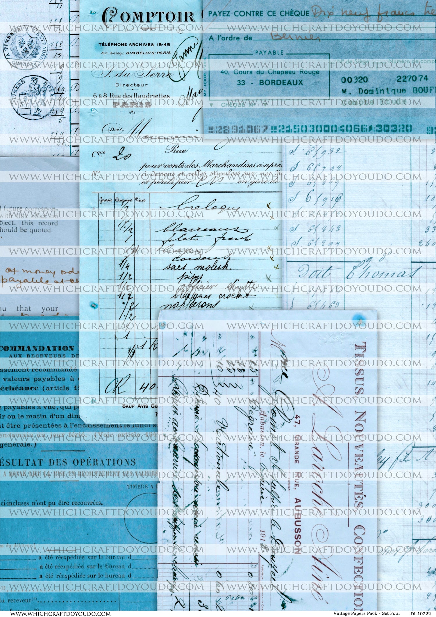 Vintage Papers Pack - Set Four - DI-10222 - Digital Download