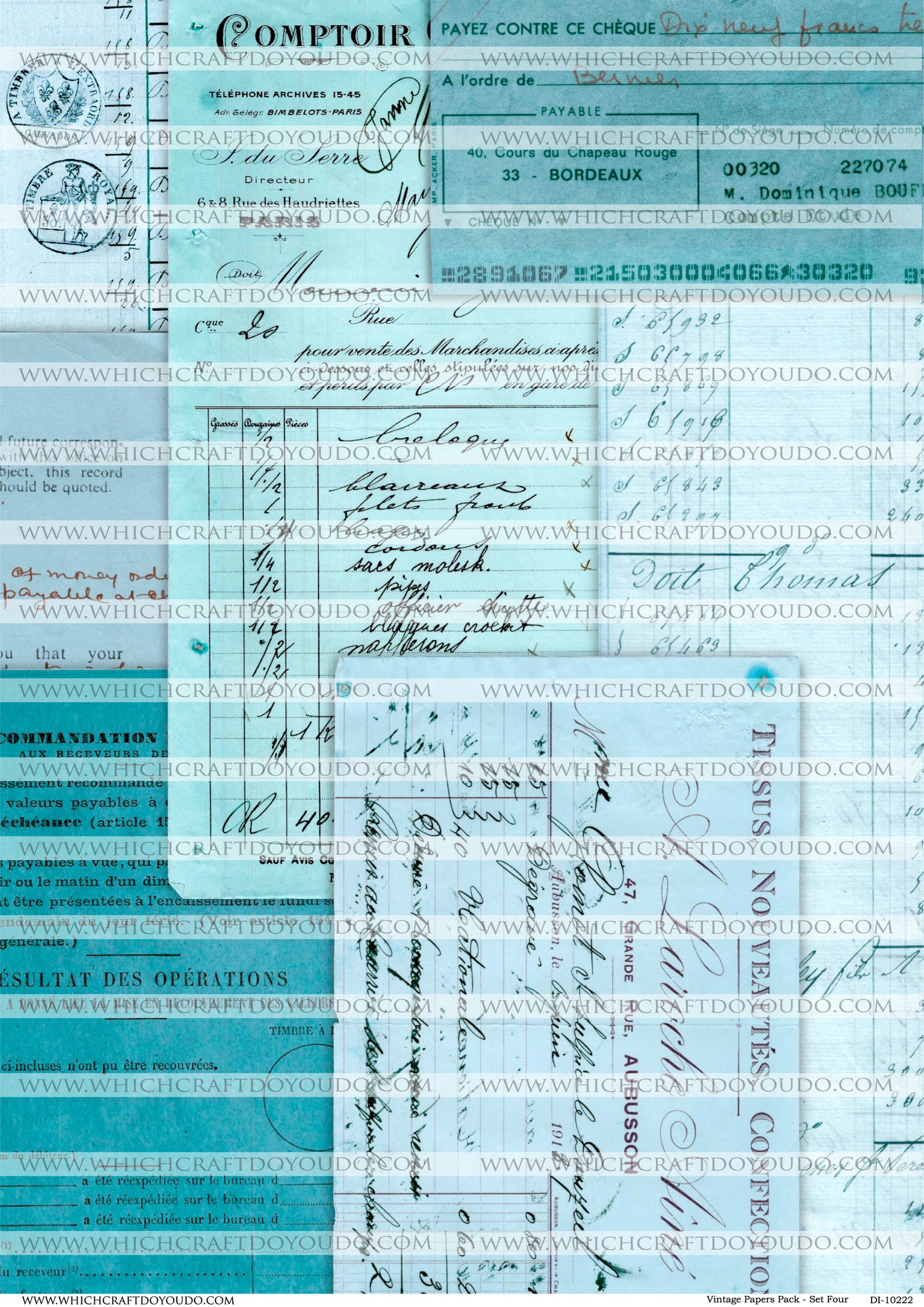 Vintage Papers Pack - Set Four - DI-10222 - Digital Download