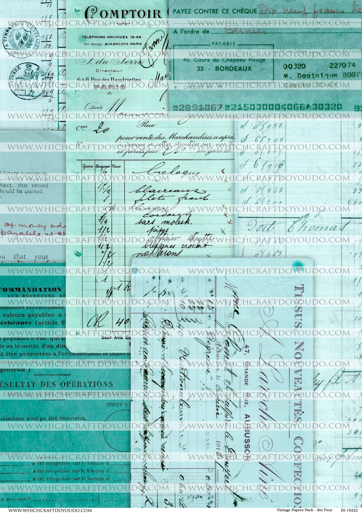 Vintage Papers Pack - Set Four - DI-10222 - Digital Download