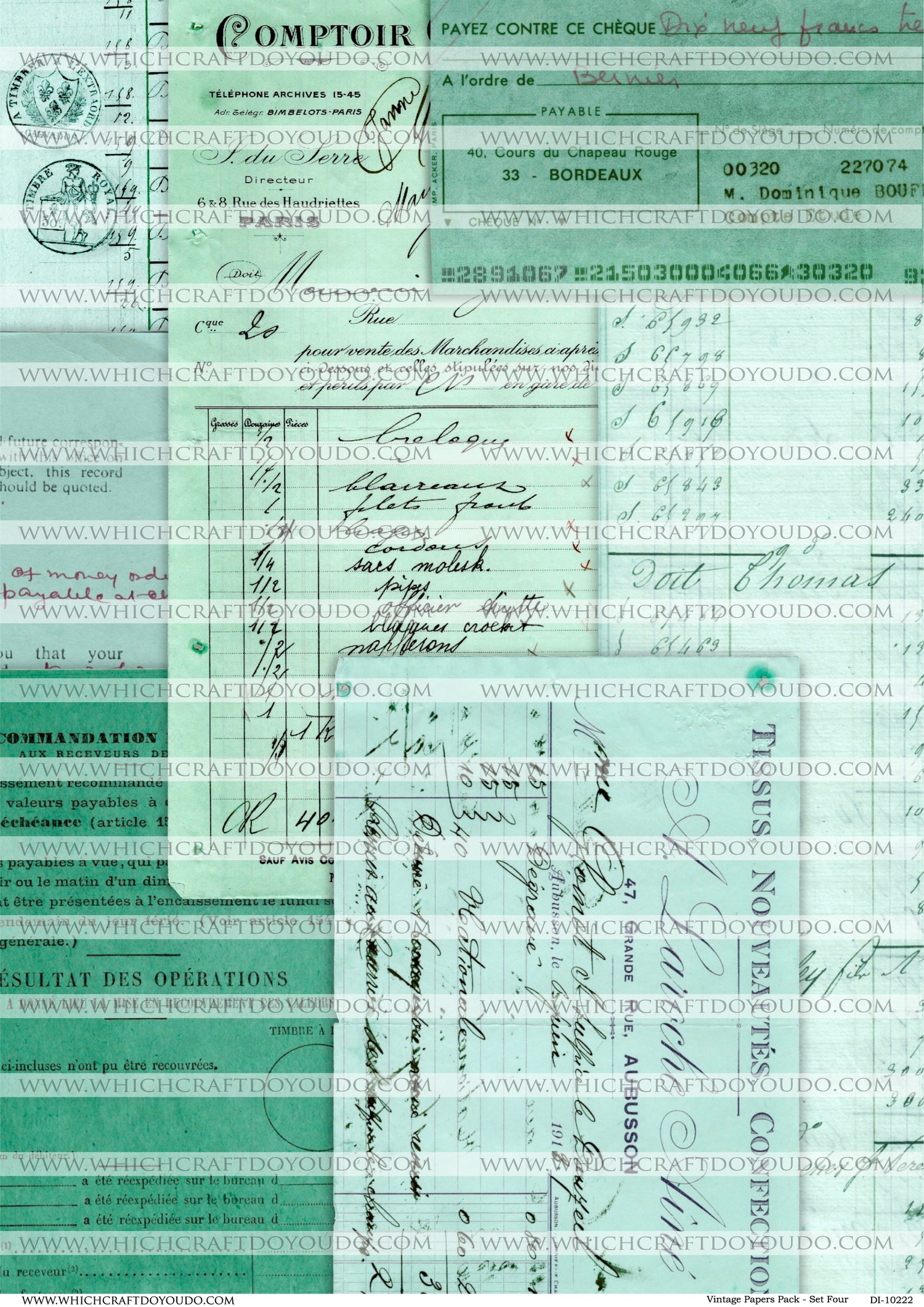 Vintage Papers Pack - Set Four - DI-10222 - Digital Download