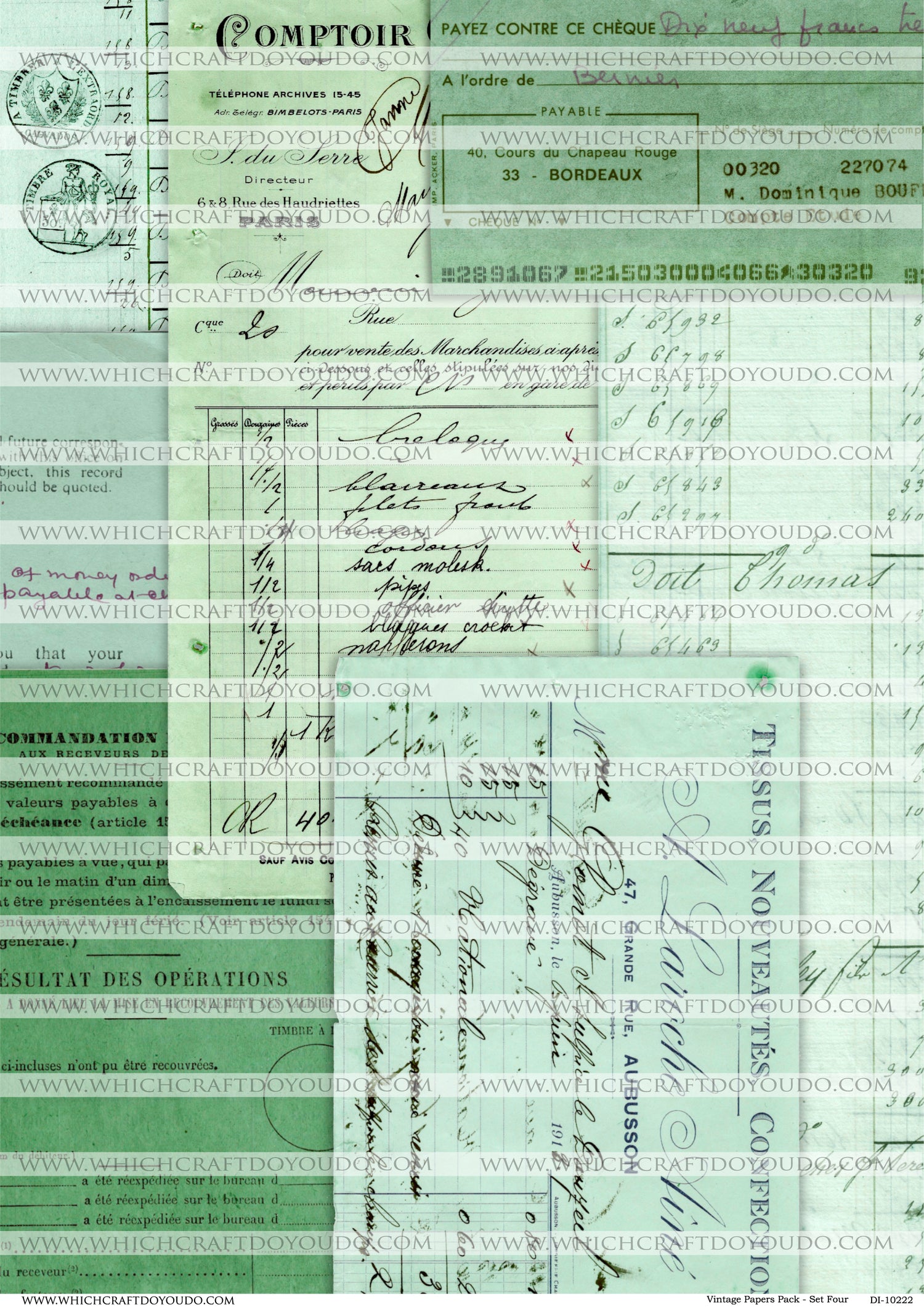 Vintage Papers Pack - Set Four - DI-10222 - Digital Download