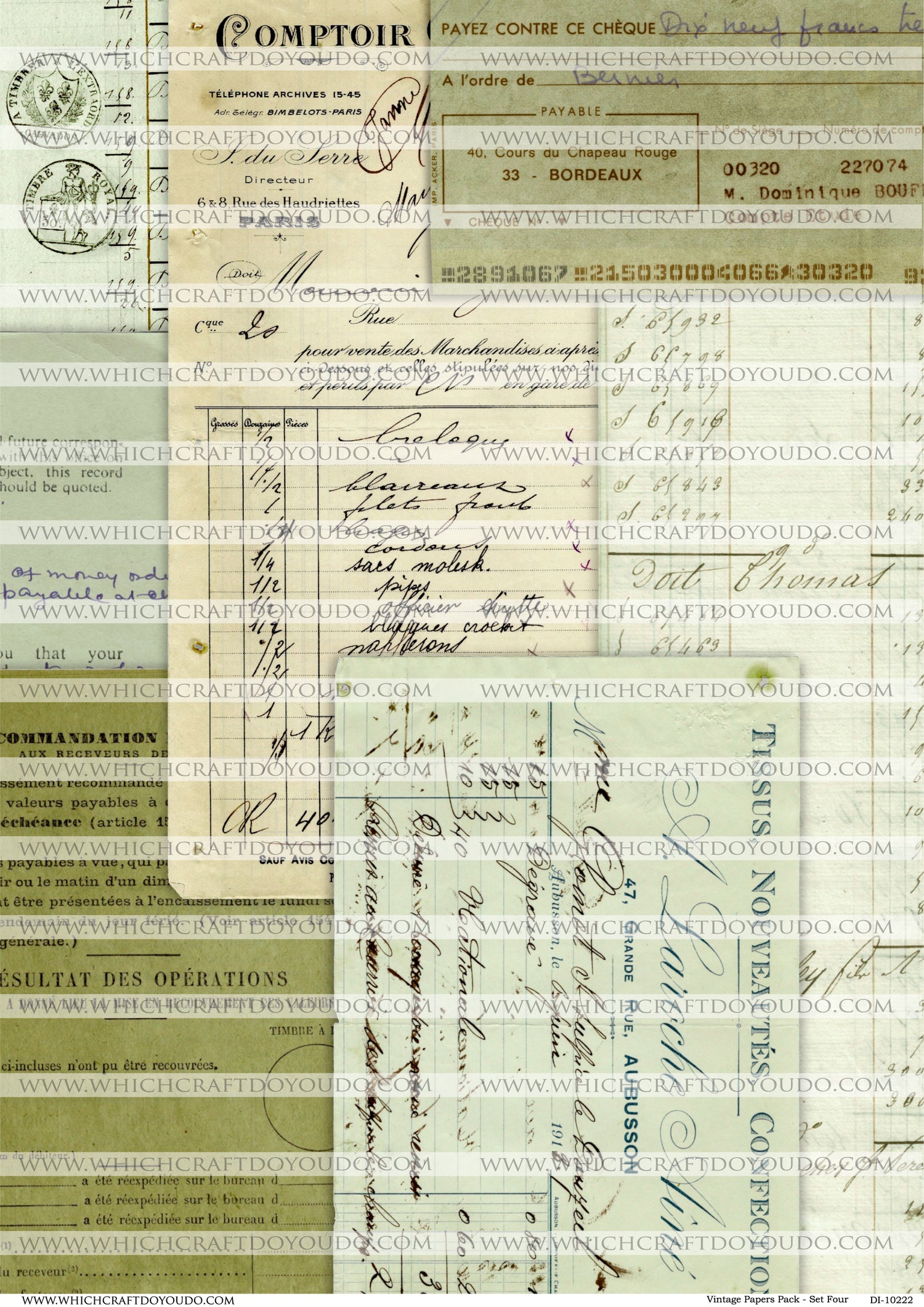 Vintage Papers Pack - Set Four - DI-10222 - Digital Download