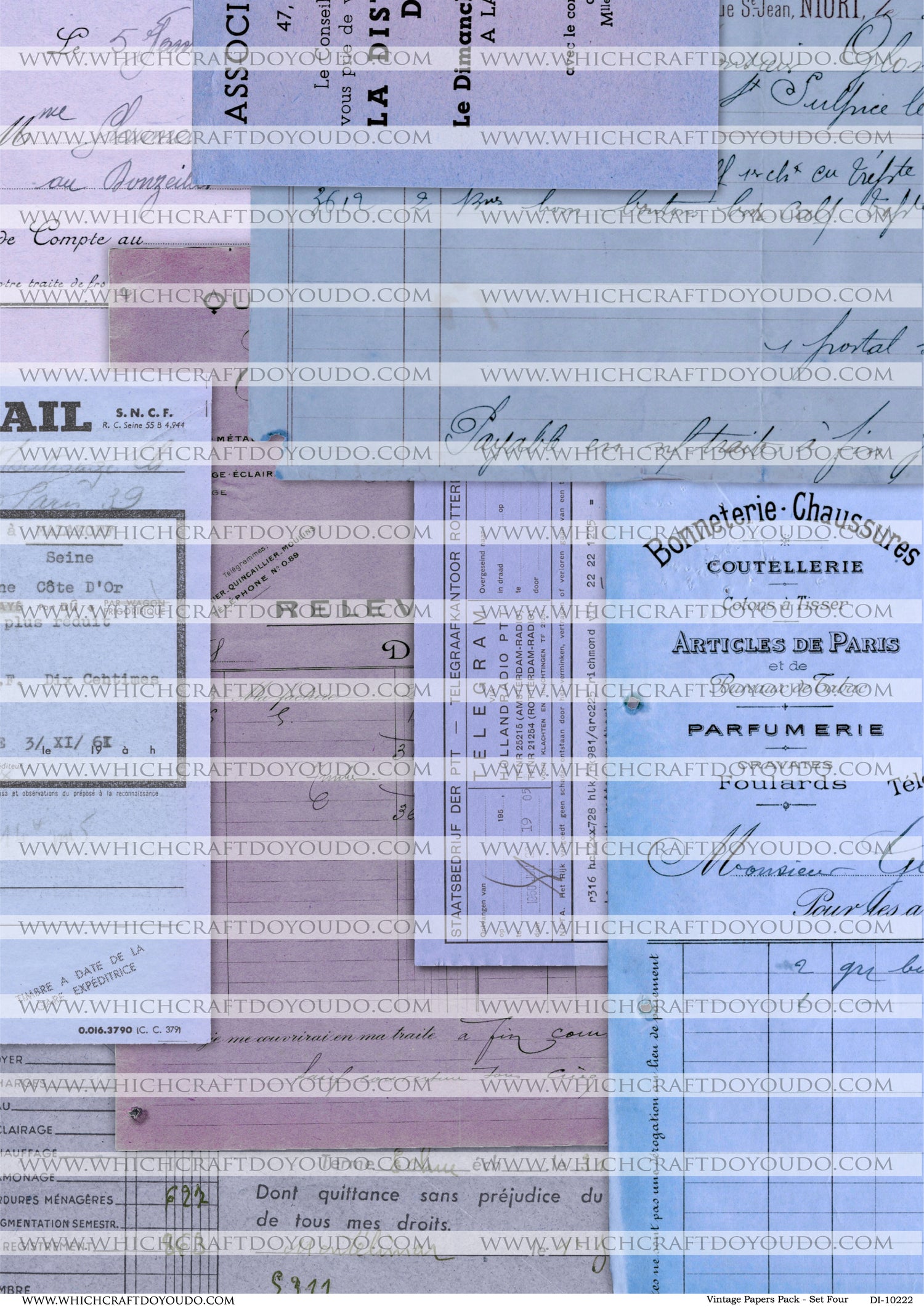 Vintage Papers Pack - Set Four - DI-10222 - Digital Download