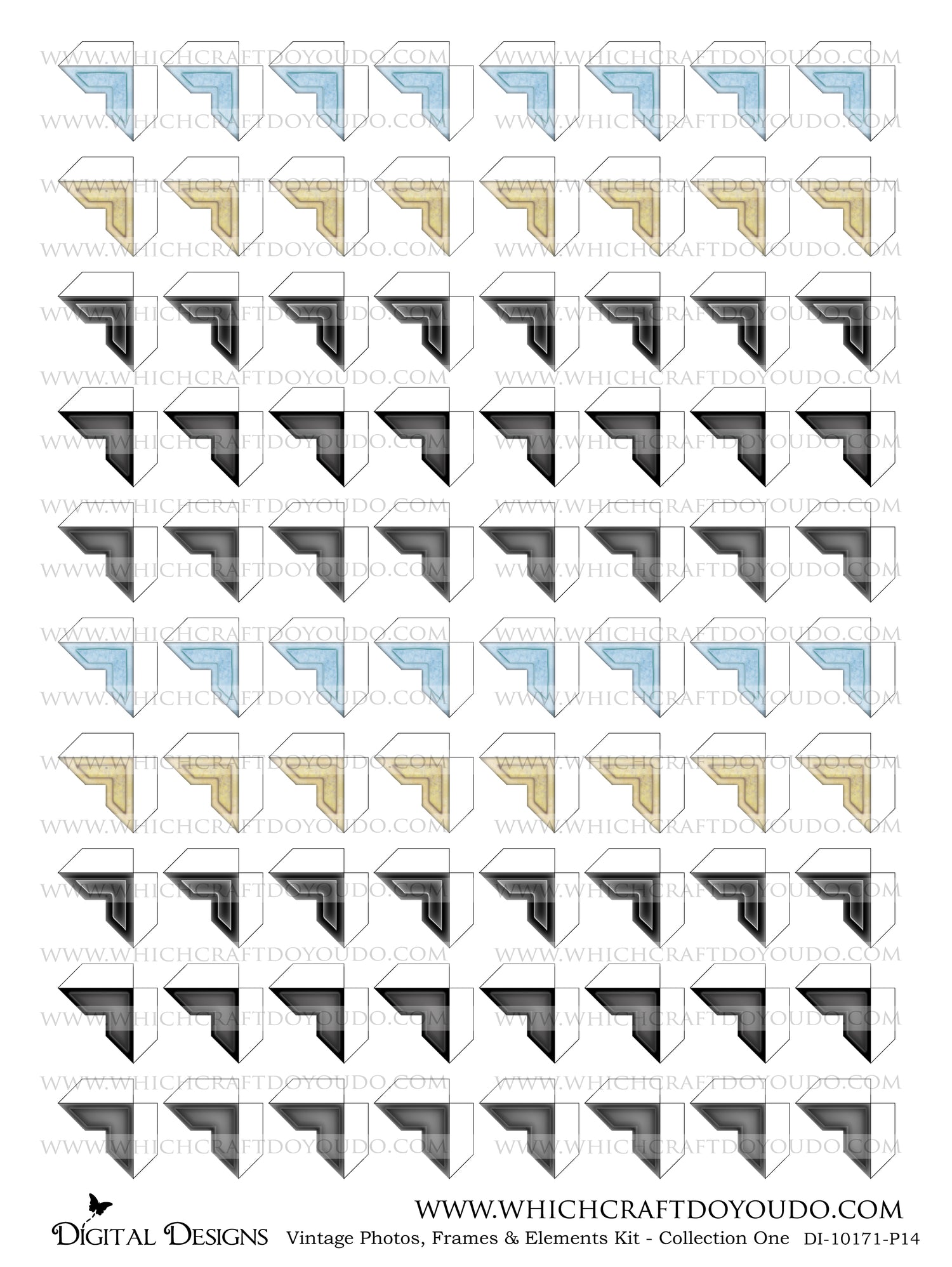 Vintage Photos, Frames & Elements Kit - Collection One - DI-10171 - Digital Download