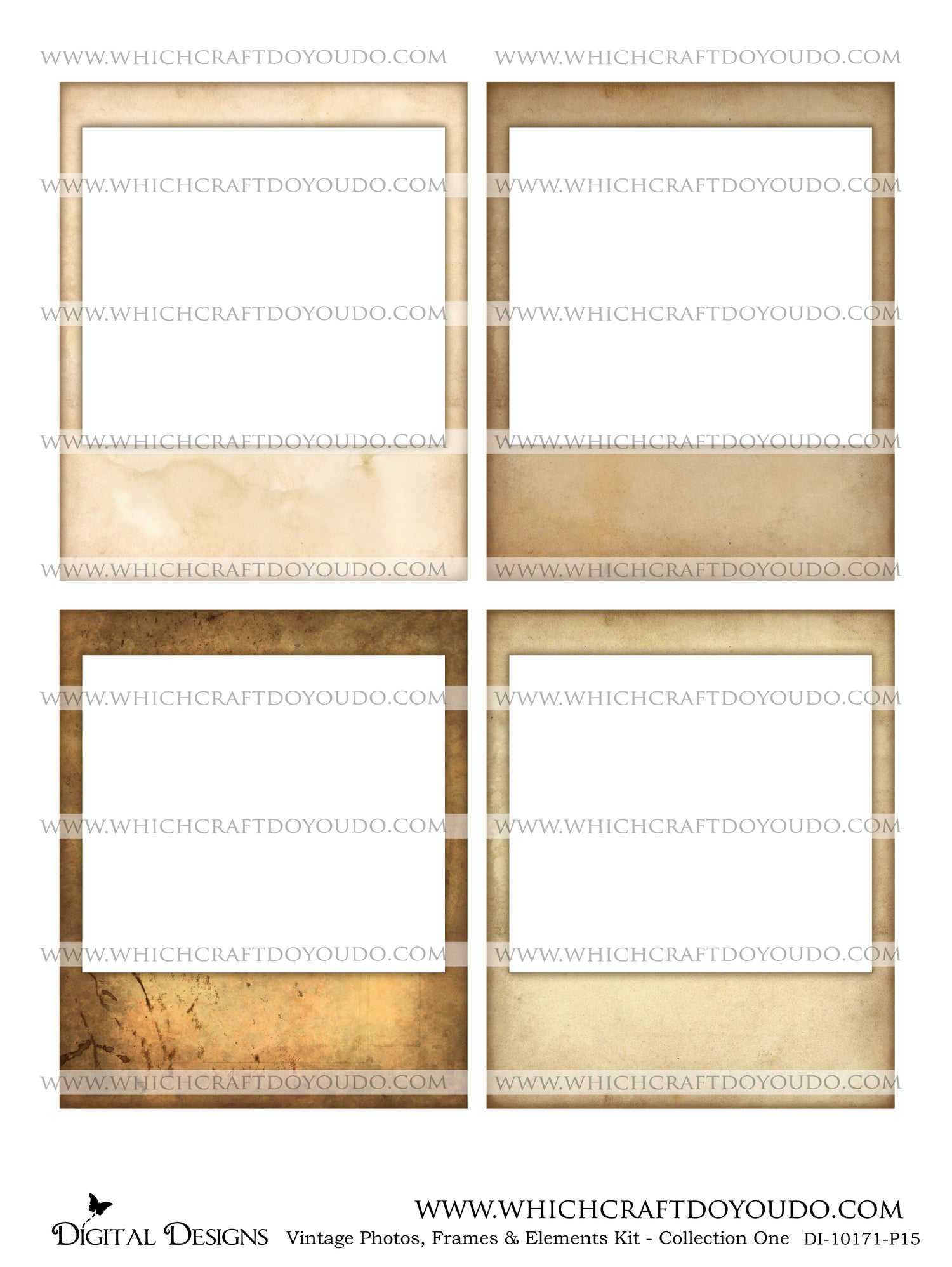 Vintage Photos, Frames & Elements Kit - Collection One - DI-10171 - Digital Download