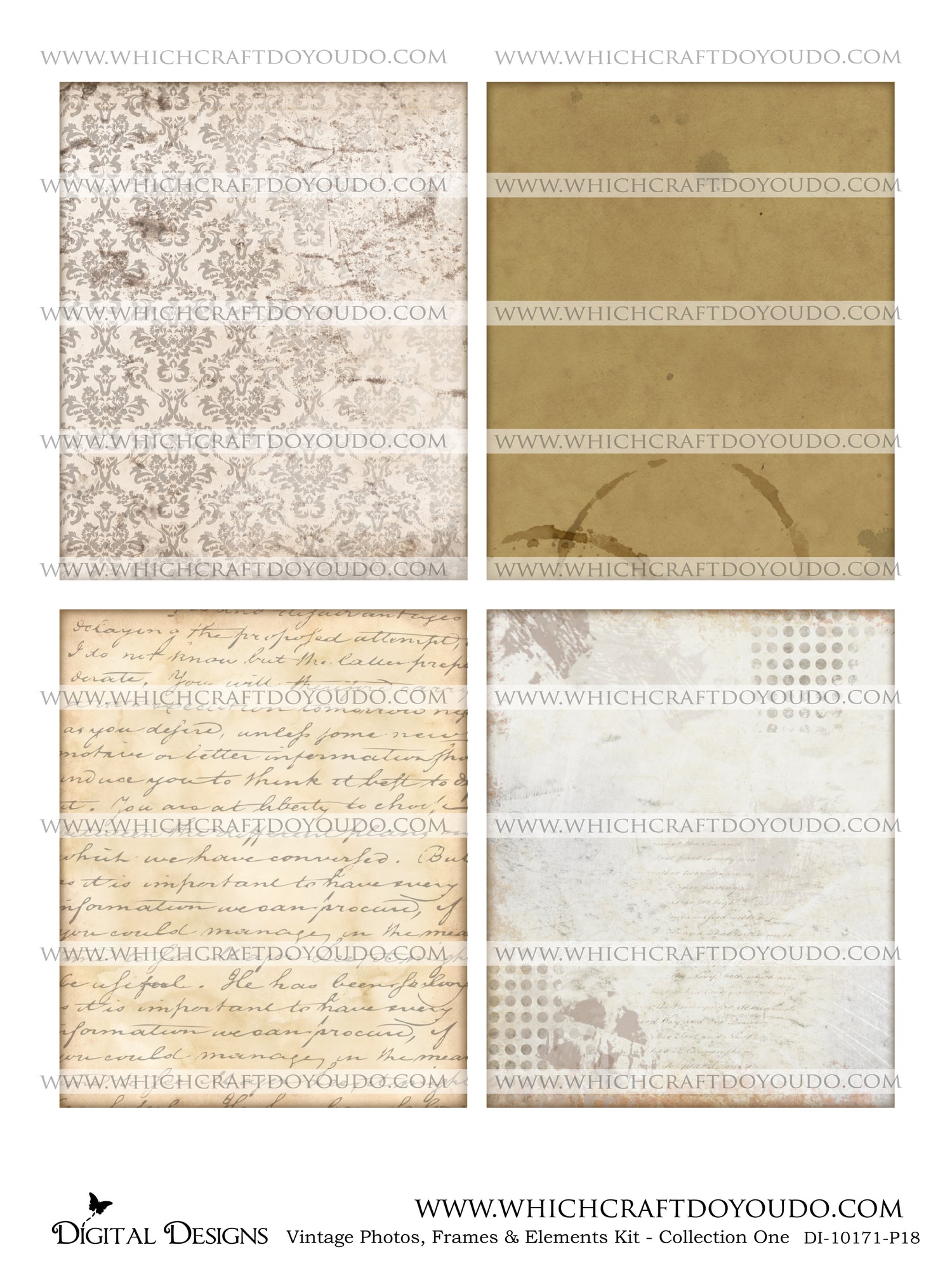 Vintage Photos, Frames & Elements Kit - Collection One - DI-10171 - Digital Download