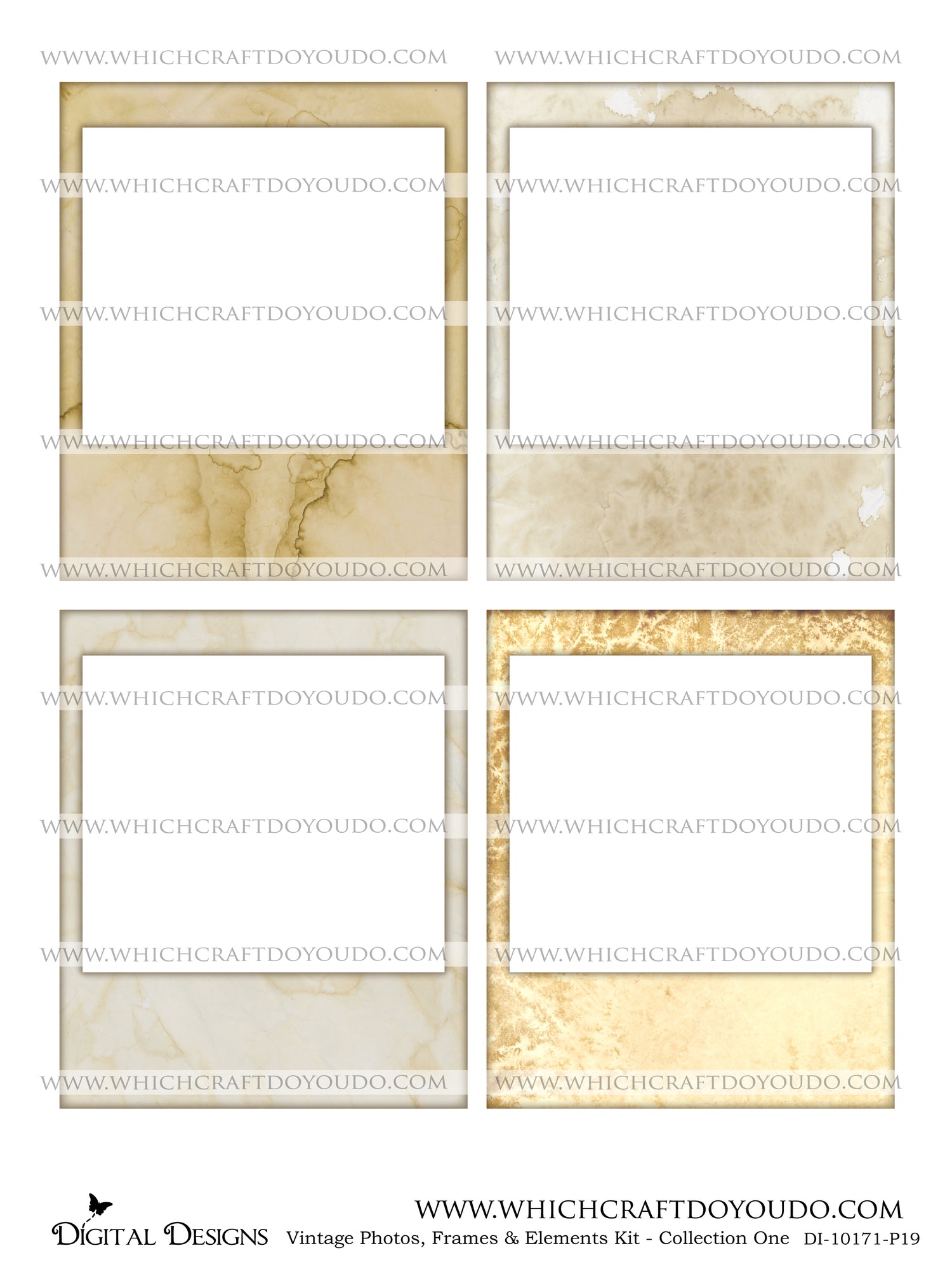Vintage Photos, Frames & Elements Kit - Collection One - DI-10171 - Digital Download