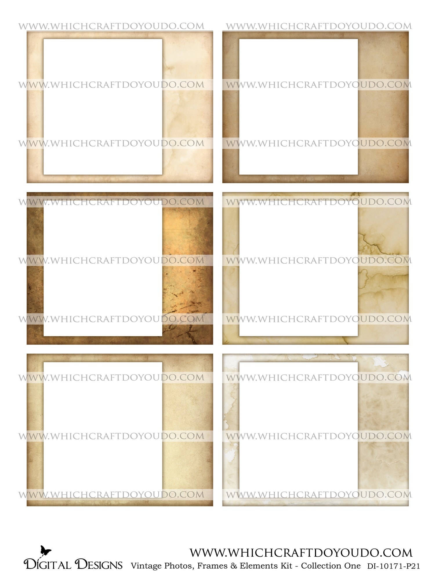 Vintage Photos, Frames & Elements Kit - Collection One - DI-10171 - Digital Download