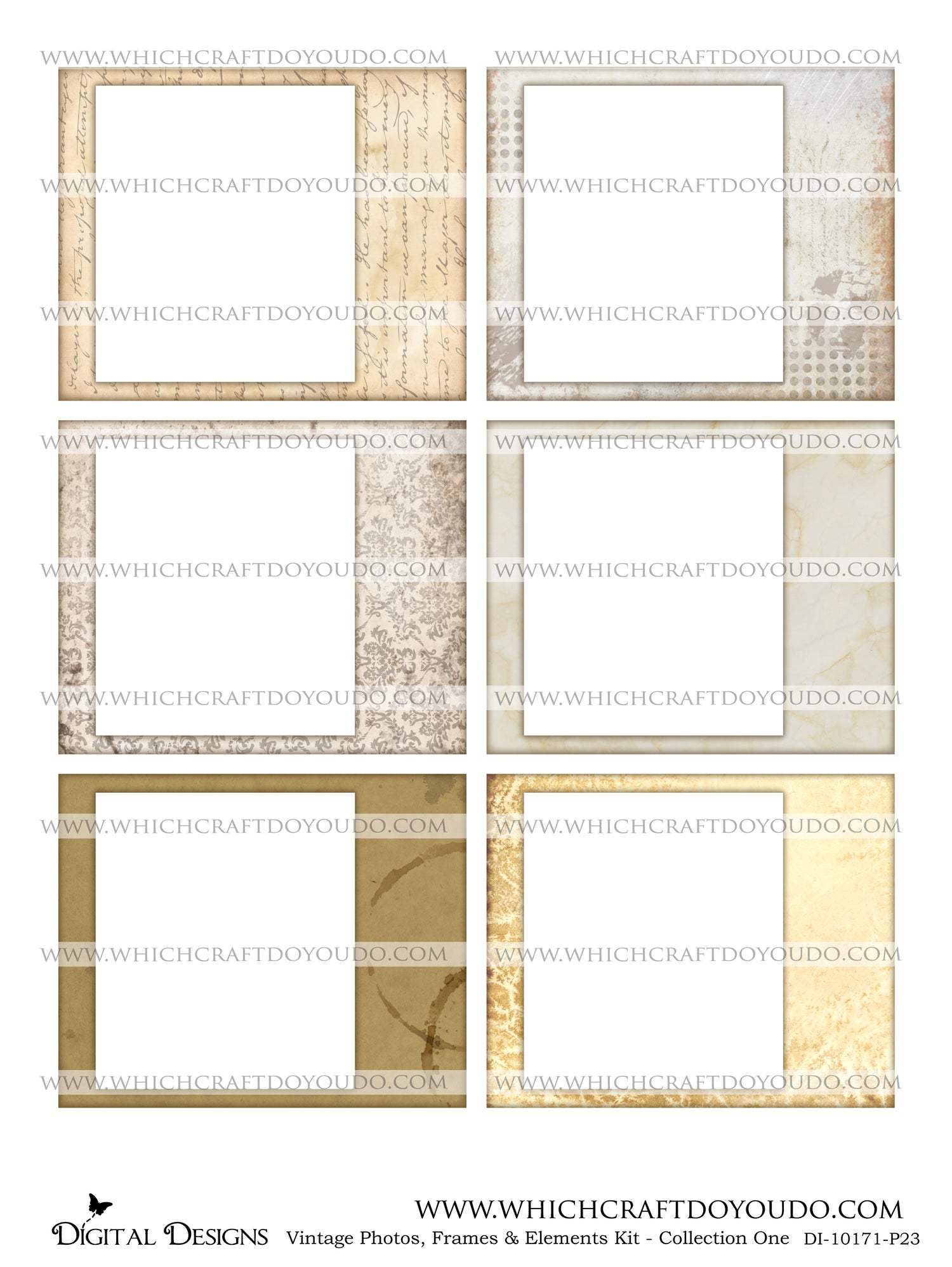 Vintage Photos, Frames & Elements Kit - Collection One - DI-10171 - Digital Download