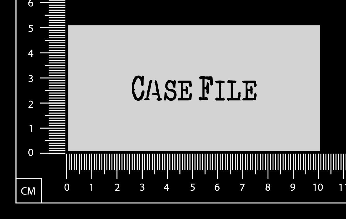 Vintage Word - Case File - Stencil - 50mm x 100mm