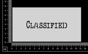 Vintage Word - Classified - Stencil - 75mm x 150mm