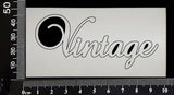 Elegant Word - Vintage - White Chipboard