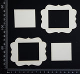 Vintage Frames Set - A - White Chipboard