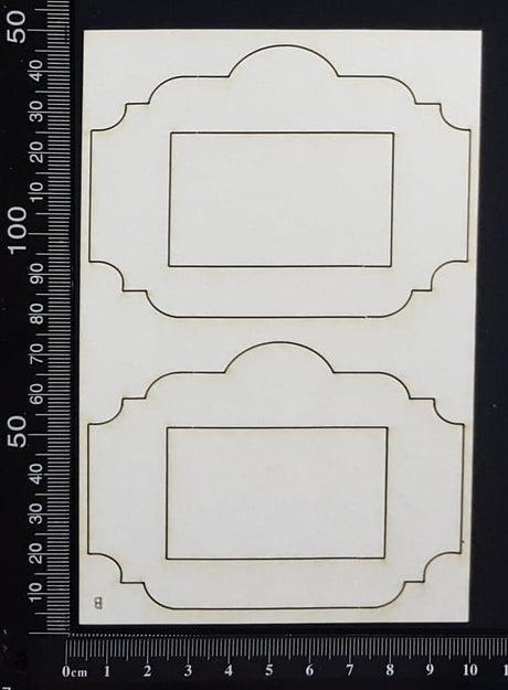 Vintage Frames Set - B - White Chipboard