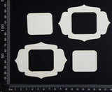 Vintage Frames Set - D - White Chipboard