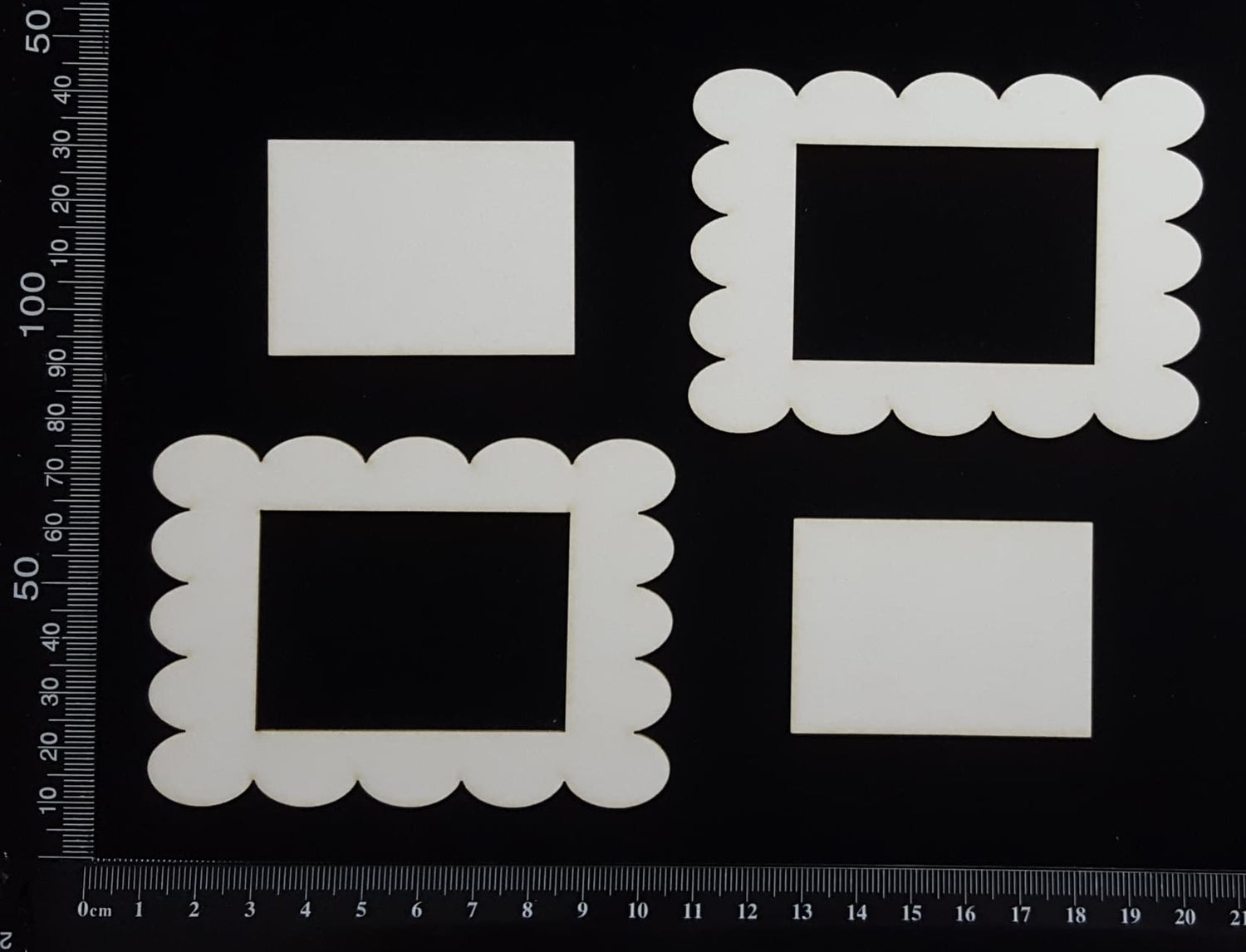 Vintage Frames Set - E - White Chipboard