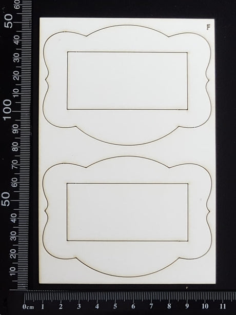 Vintage Frames Set - F - White Chipboard