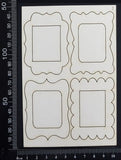 Vintage Frames Set - I - Mini - White Chipboard