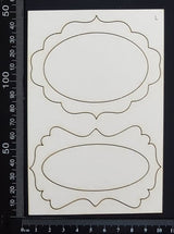 Vintage Frames Set - L - White Chipboard