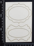 Vintage Frames Set - L - White Chipboard